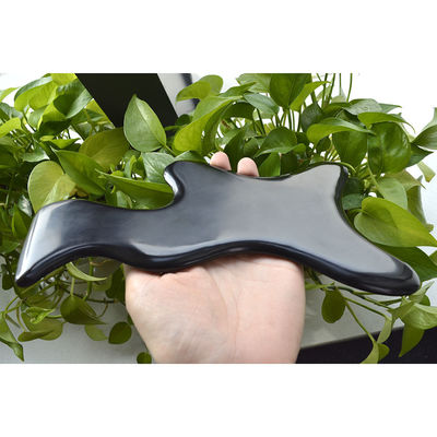 Черный Большой камень Bian Gua Sha Лимфатический дренаж Массажный инструмент для шеи Спины плечо Пояс ягодицы Телотерапия Массажный инструмент