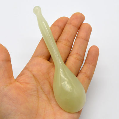 Уход за телом Xiuyan Jade Gua Sha Массажный инструмент Зелёная ложка в форме Guasha Scarping инструмент для здоровья и благополучия