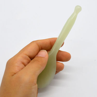 Уход за телом Xiuyan Jade Gua Sha Массажный инструмент Зелёная ложка в форме Guasha Scarping инструмент для здоровья и благополучия