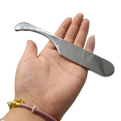 15.5 * 2.5 см Серебряный Гуа ShaScraping Массажная доска Тело Гуаша Массажный инструмент Нержавеющая сталь Скребковые инструменты для облегчения боли
