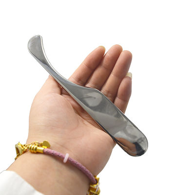 15.5 * 2.5 см Серебряный Гуа ShaScraping Массажная доска Тело Гуаша Массажный инструмент Нержавеющая сталь Скребковые инструменты для облегчения боли