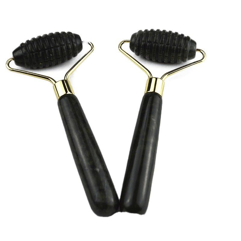 Специализированный логотип доступен Spikey Natural Xiuyan Jade Facial Guasha Roller Face Massager для массажа кожи Gua Sha Beauty Tools для женщины