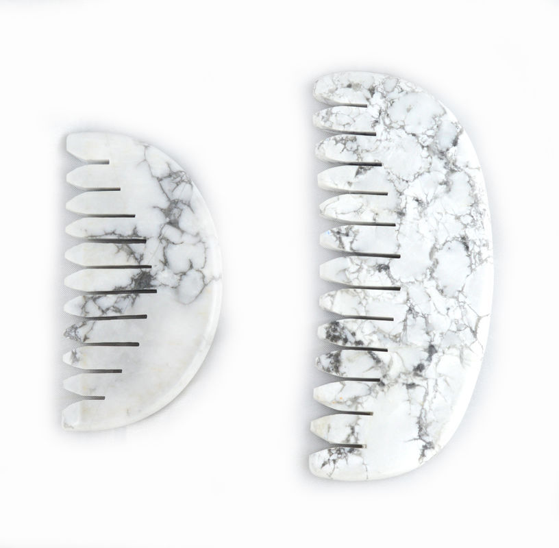Без усилий снять напряжение на голове с помощью инструментов Natura White Turquoise Jade Hair Comb Gua Sha