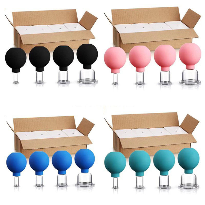 4Pcs PVC всасывающие вакуумные массажные банки вакуумные кубки терапия набор для здоровья для улучшения здоровья