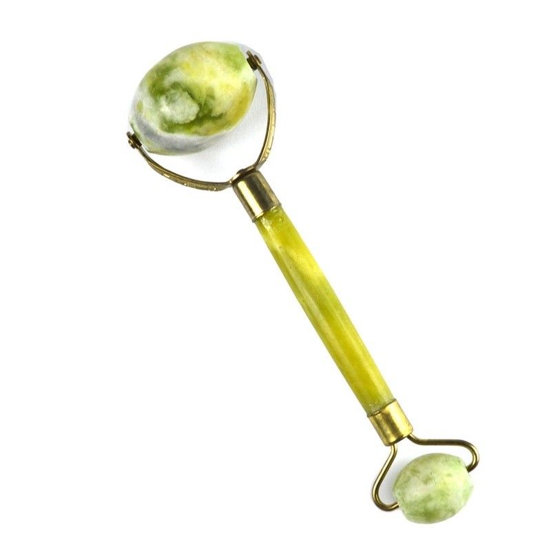 Настроенный логотип доступен 100% натуральный Xiuyan Jade Face Guasha Roller Green Jade Facial Gua Sha Massager Stone Skin Care