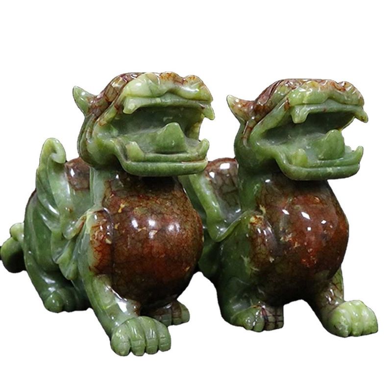 OEM ODM Jade Pixiu Маскот китайского счастливого священного животного в резьбе