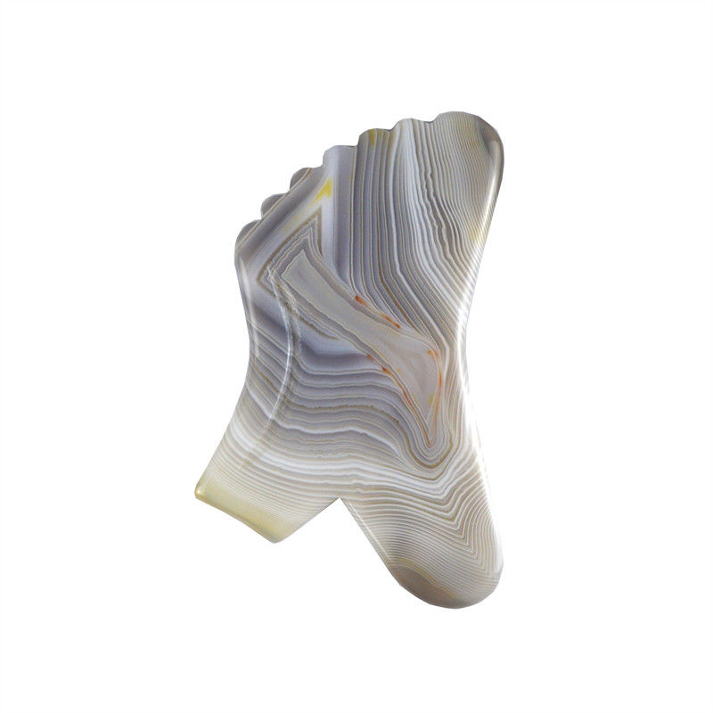 Custom Logo Availabled 100% Natural Grey Agate Gua Sha Massage Tool for Body Self Skin Care Spa Facial Lifting Beauty Equipment (Натуральный серый агат Гуа Ша) Массажное средство для самостоятельного ухода за кожей