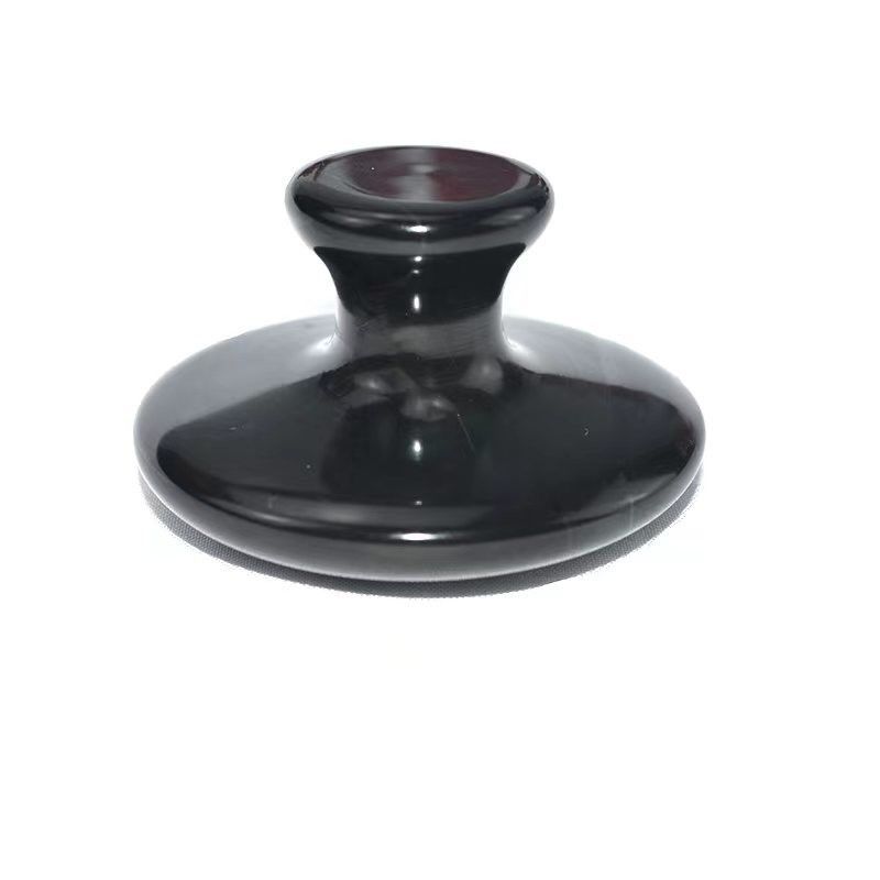 Инструмент массажа тела 2024 Black Bian Stone Large Mushroom Shape Gua Sha Массажёр для массажа лица и ухода за здоровьем 55mm*35mm