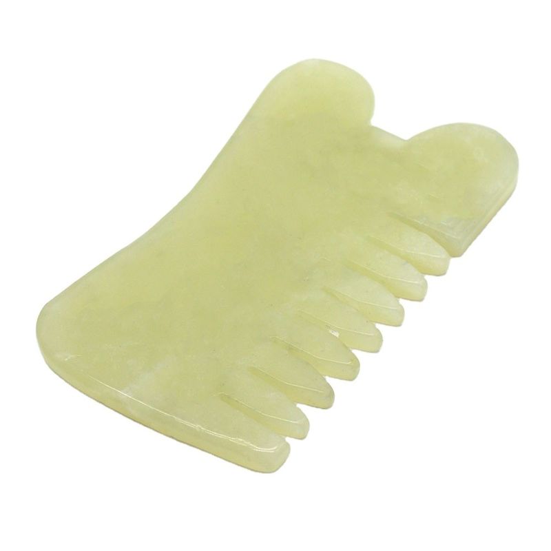 Xiuyan Jade Guasha Massage Comb Gua Sha Scarping Facial Tools с функцией инфракрасной физиотерапии 88*50*4 мм