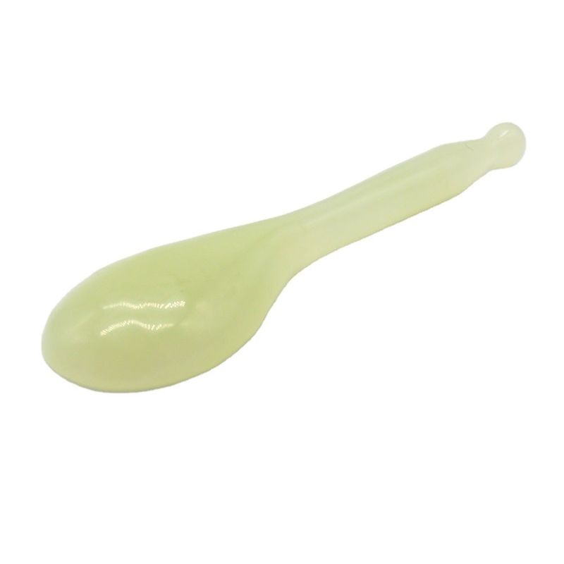 Уход за телом Xiuyan Jade Gua Sha Массажный инструмент Зелёная ложка в форме Guasha Scarping инструмент для здоровья и благополучия